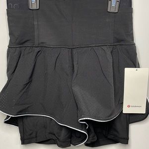 NWT Lululemon Fast & Free 2in1 Short Elite Reflective - Black